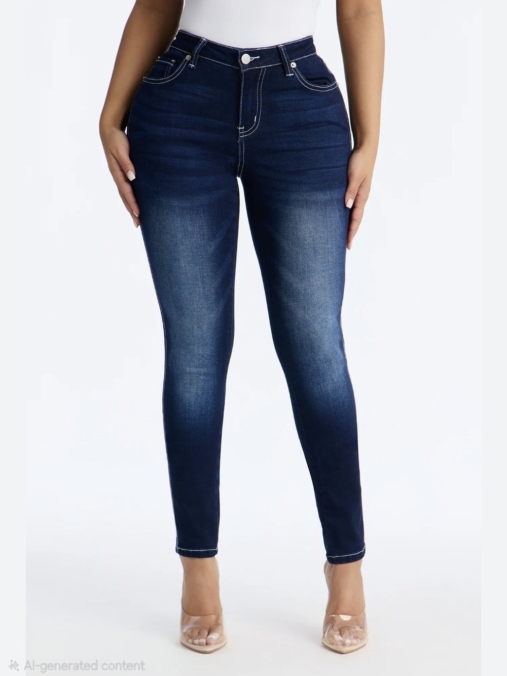 Jolt brand distressed skinny jeans featuring a dark wash.